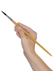 Obraz premium Pinsel in der Hand