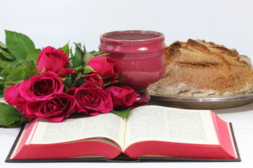 Communion with roses