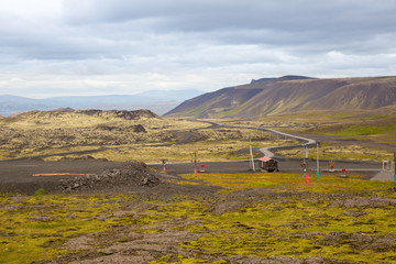 Naklejka premium Panorama of Icelandic mountains