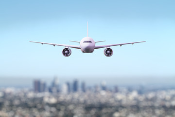 big airliner flying