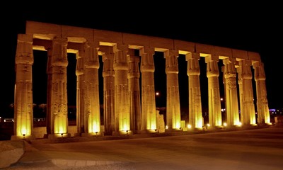 Luxor temple at night, Egypt