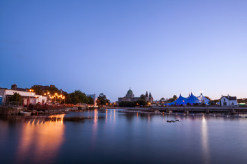 "Big Top" and Galway Cathedral during Art Festival.