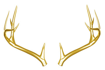 Golden deer antlers.