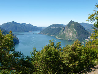 View from Monte Bre in the Gulf of Lugano