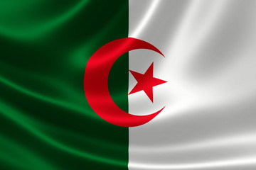 Close-up of Algeria's Flag