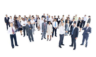 Group of business people Isolated on White