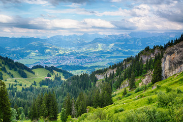 Fototapeta na wymiar Mountain View in the Alps, Germany