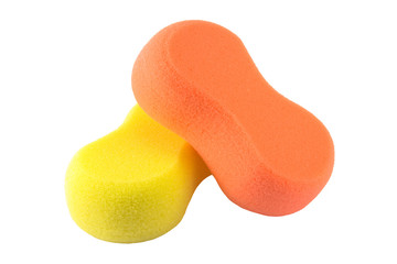 Sponge on white background