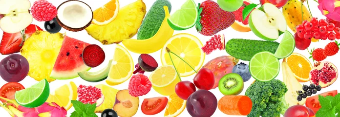 Crédence de cuisine en verre imprimé Légumes frais fruits et légumes