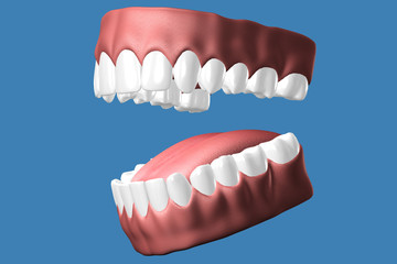 3D teeth close up.