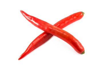 Red pepper isolated on a white background