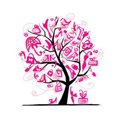 Obraz na płótnie Canvas Shopping tree concept for your design
