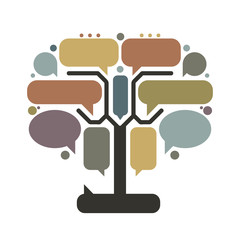 Art tree with frames, infographic concept