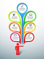 business human ideas bubble speech template 