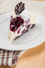 Blueberry-chip cheese mousse cake