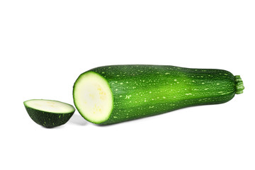 Fresh vegetable marrow. Isolated on white