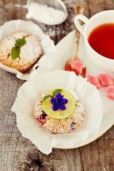 Fresh homemade cranberry muffins