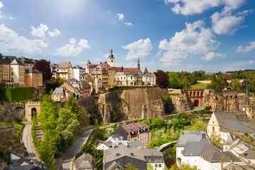 Foto op Canvas Top view of beautiful Luxemburg city © Sergey Novikov
