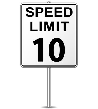 Vector speed limit sign