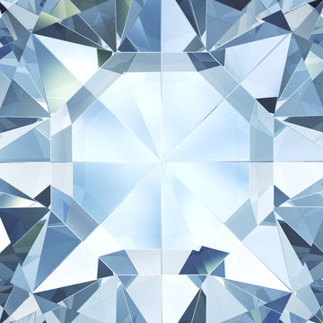 Abstract diamond facet background - computer generated