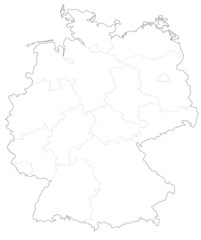 Obraz na płótnie Canvas ドイツの地図