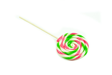 colorful lollipop on white background