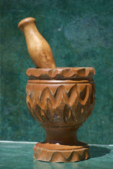 Mortar with pestle