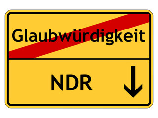 Fototapeta premium Glaubwürdigkeit des NDR