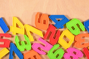 Obraz premium Plastic colored numbers