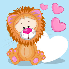 Lion with hearts