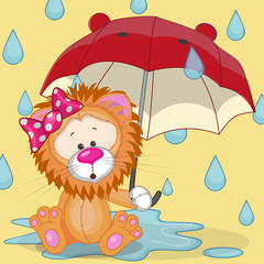 Lion with umbrella