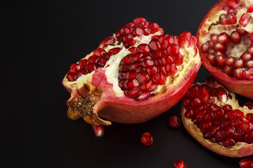 juicy pomegranate open