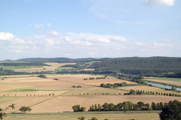 Obraz premium Weserbergland im August