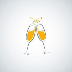 champagne glass background © Pushkarevskyy