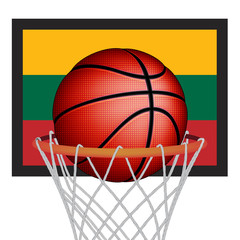 Fototapeta na wymiar Lithuanians basket ball, vector
