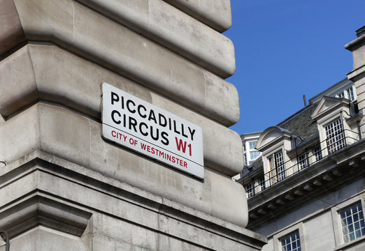 picadilly circus sign, london