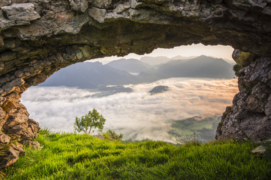 Blick von dr Bleckwand auf Strobl