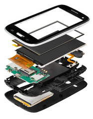 disassembled smartphone