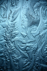 ice texture, macro, blue broken cold the background
