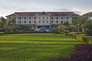 Colonial architecture in Siem Reap, Cambodia