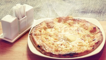 tortilla with cheese and butter