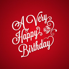 birthday vintage lettering background
