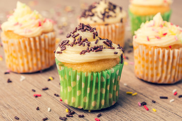 colorful cupcakes