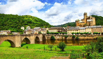 beautiful medeival Estaing -one of the most picturesque villages