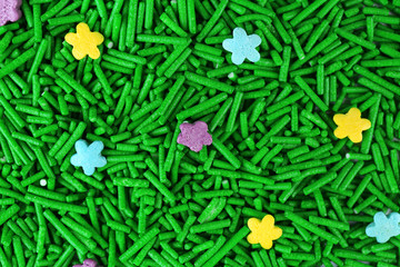 Colorful sugar sprinkles background