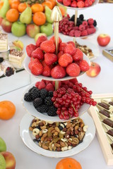 berries and nuts on a plate