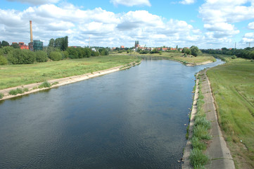 Warta river in Poznan - obrazy, fototapety, plakaty