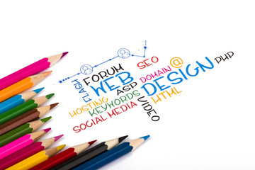 web degign concept on white background