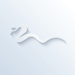 Snake icon with shadow