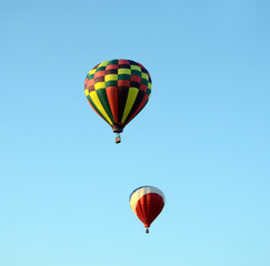 Hot air balloons taking flight